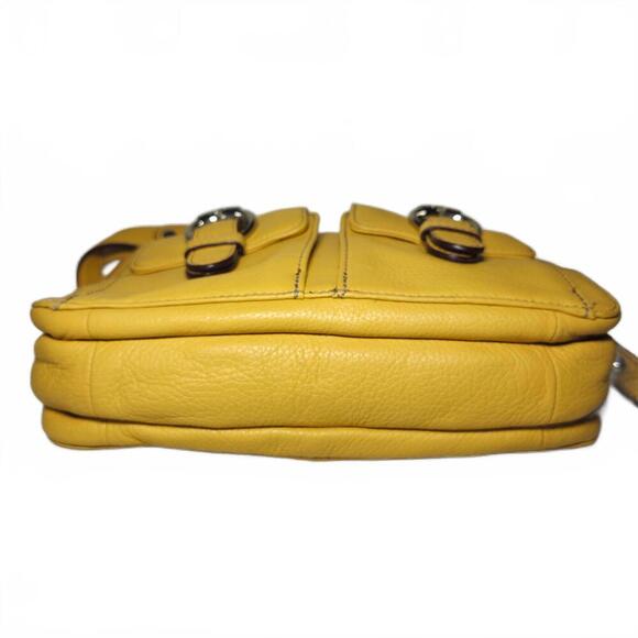 Tignanello Yellow Leather Crossbody Bag - Picture 4 of 12